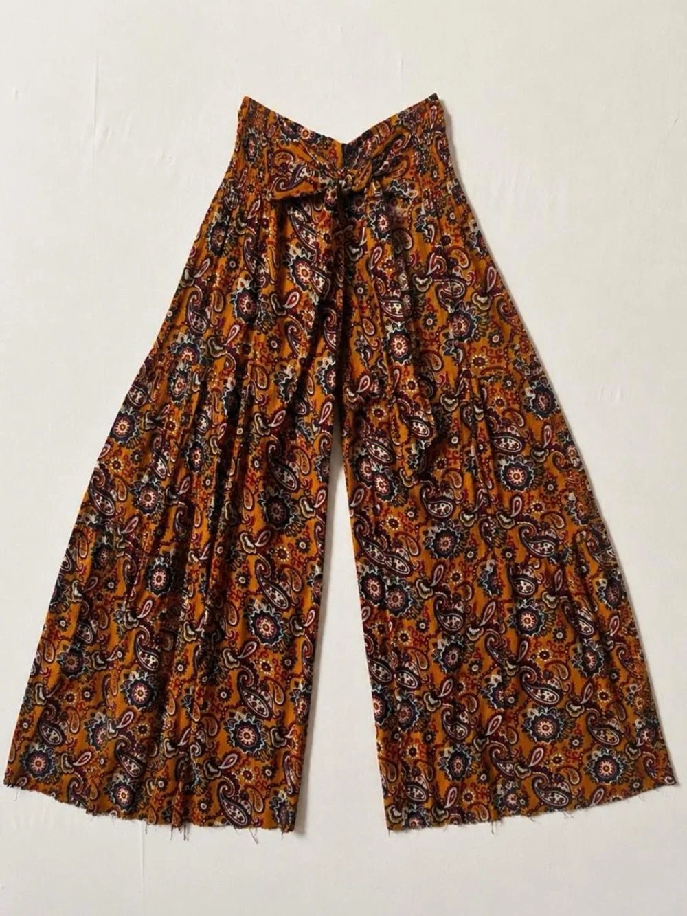 Free people Boho Floral Wide-Leg paisley pants